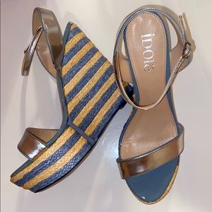 Blue and Silver wedges